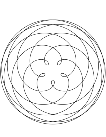 Pentagram Of Venus Mandala Coloring Page